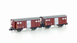 Hobbytrain H24251 - N 2tlg. Güterwagenset K3 Braun der SBB; Ep. IV